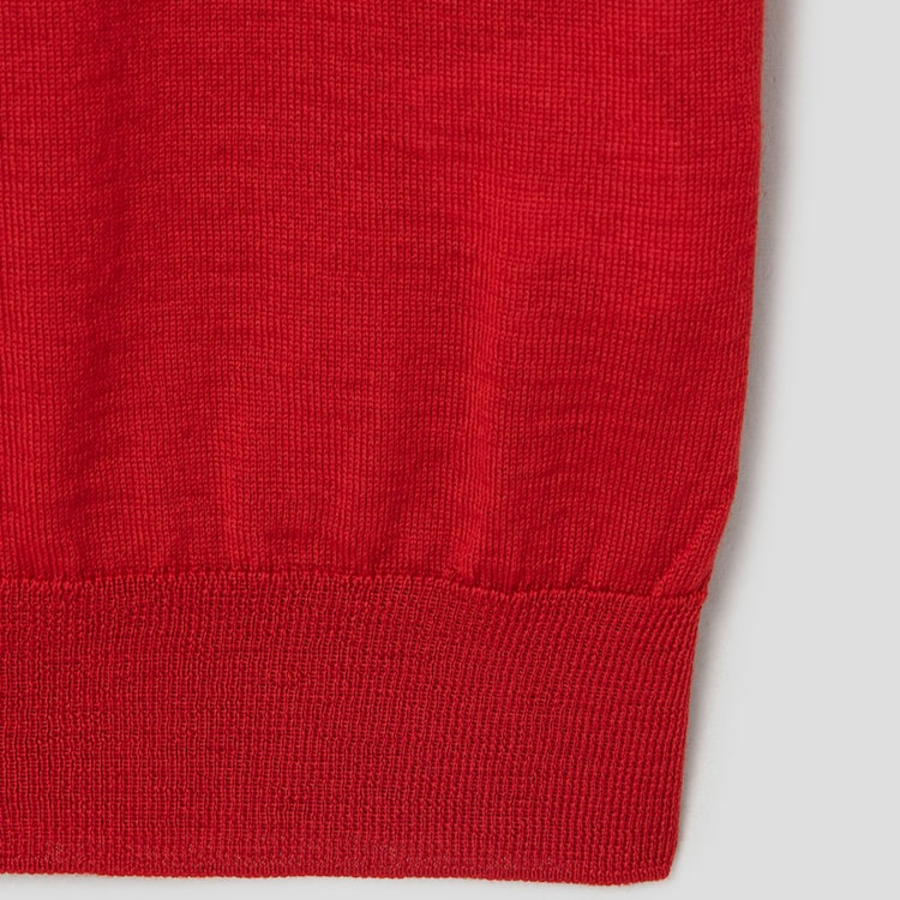 PLAY COMME DES GARÇONS (Unisex) Red Heart Wappen Short Sleeve Cardigan – Red