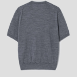 PLAY COMME DES GARÇONS (Unisex) Red Heart Wappen Short Sleeve Cardigan – Grey