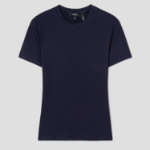 Theory Women Ribbed Viscose Tiny Tee - Deep Navy
