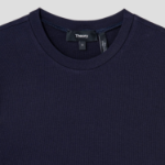 Theory Women Ribbed Viscose Tiny Tee - Deep Navy