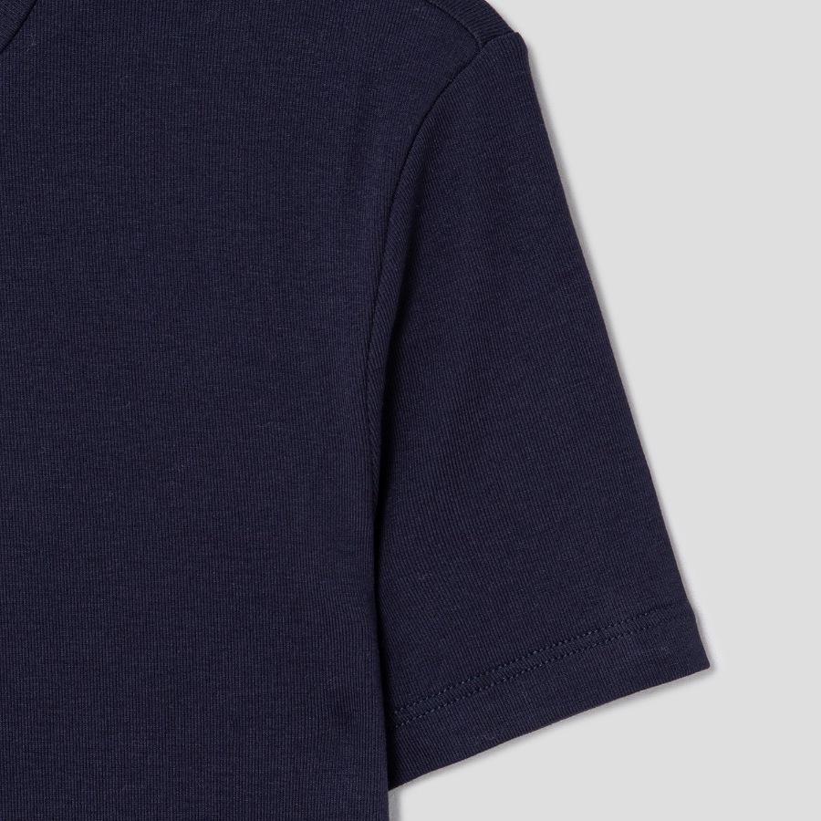 Theory Women Ribbed Viscose Tiny Tee - Deep Navy