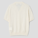 PLAY COMME DES GARÇONS (Unisex) Red Wappen Short Sleeve V-neck Cardigan – White