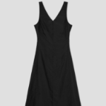 Theory Women Soft Lawn Vneck Open Back Dress - Black