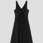 Theory Women Soft Lawn Vneck Open Back Dress - Black