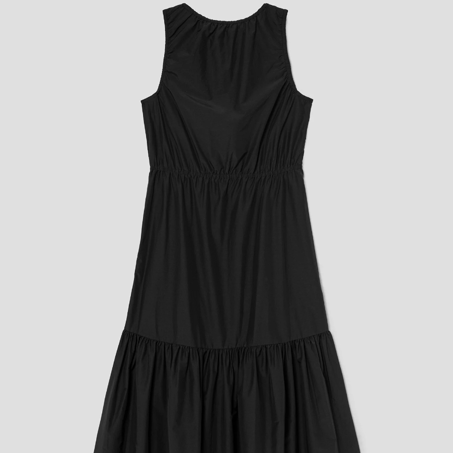 Theory Women Soft Lawn Gather Tiered Dress - Black