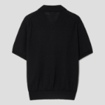 PLAY COMME DES GARÇONS (Unisex) Red Heart Wappen Short Sleeve Polo Knit – Black