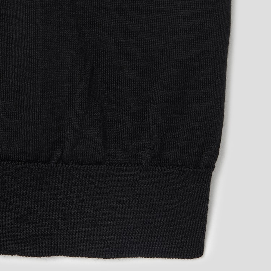 PLAY COMME DES GARÇONS (Unisex) Red Heart Wappen Short Sleeve Polo Knit – Black