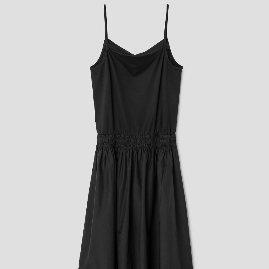 Theory Women Interlock Knit Smocked Pullon Dress - Black