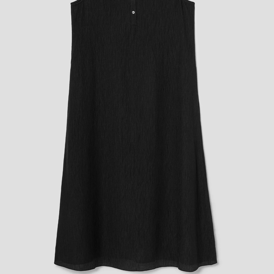 Theory Women Willow Crepe Sleeveless Henley Dress - Black
