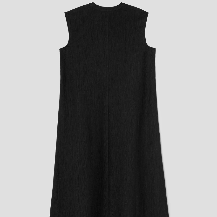 Theory Women Willow Crepe Sleeveless Henley Dress - Black