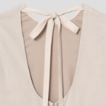 Theory Women Lightweight Wool Tier Tie Neck Dress - Sand