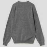 PLAY COMME DES GARÇONS (Unisex) White Heart Wappen Cardigan – Light Grey