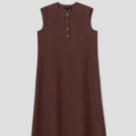 Theory Women Willow Crepe Sleeveless Henley Dress - Marron