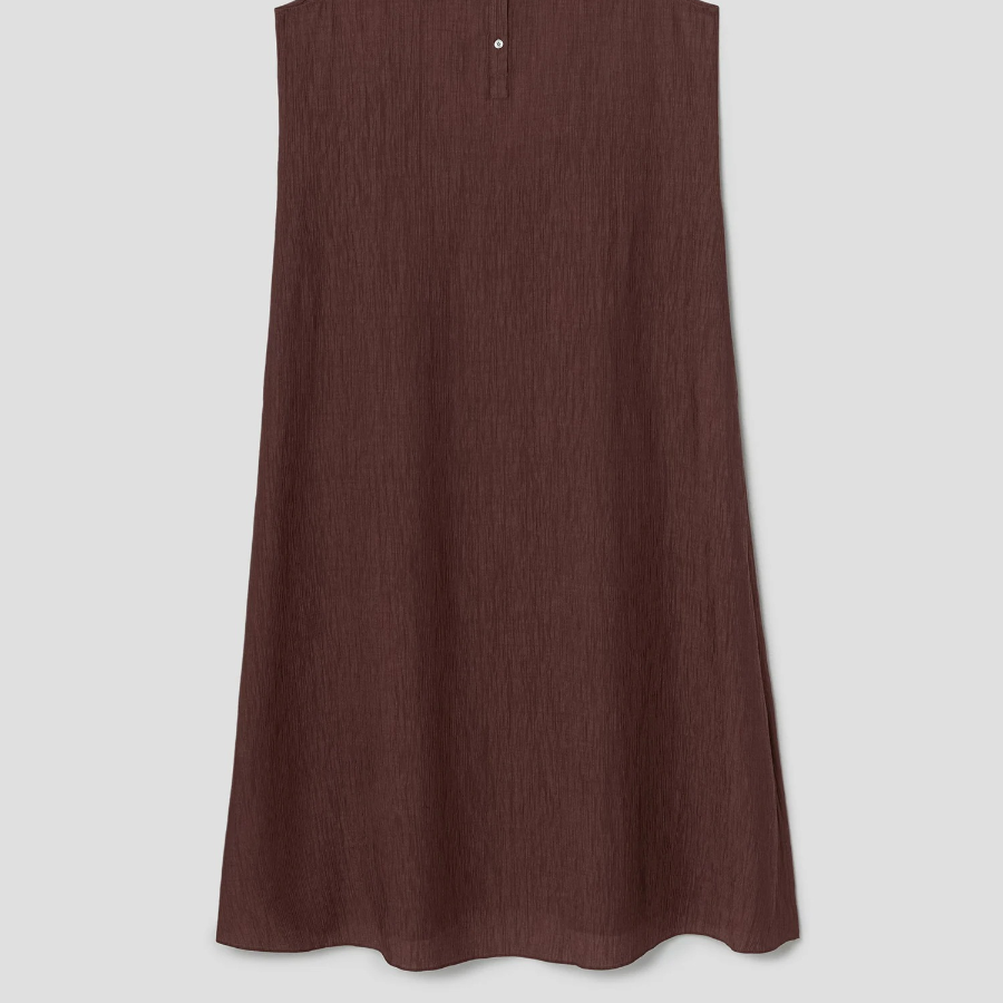 Theory Women Willow Crepe Sleeveless Henley Dress - Marron