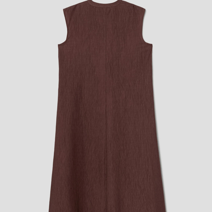 Theory Women Willow Crepe Sleeveless Henley Dress - Marron