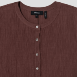 Theory Women Willow Crepe Sleeveless Henley Dress - Marron