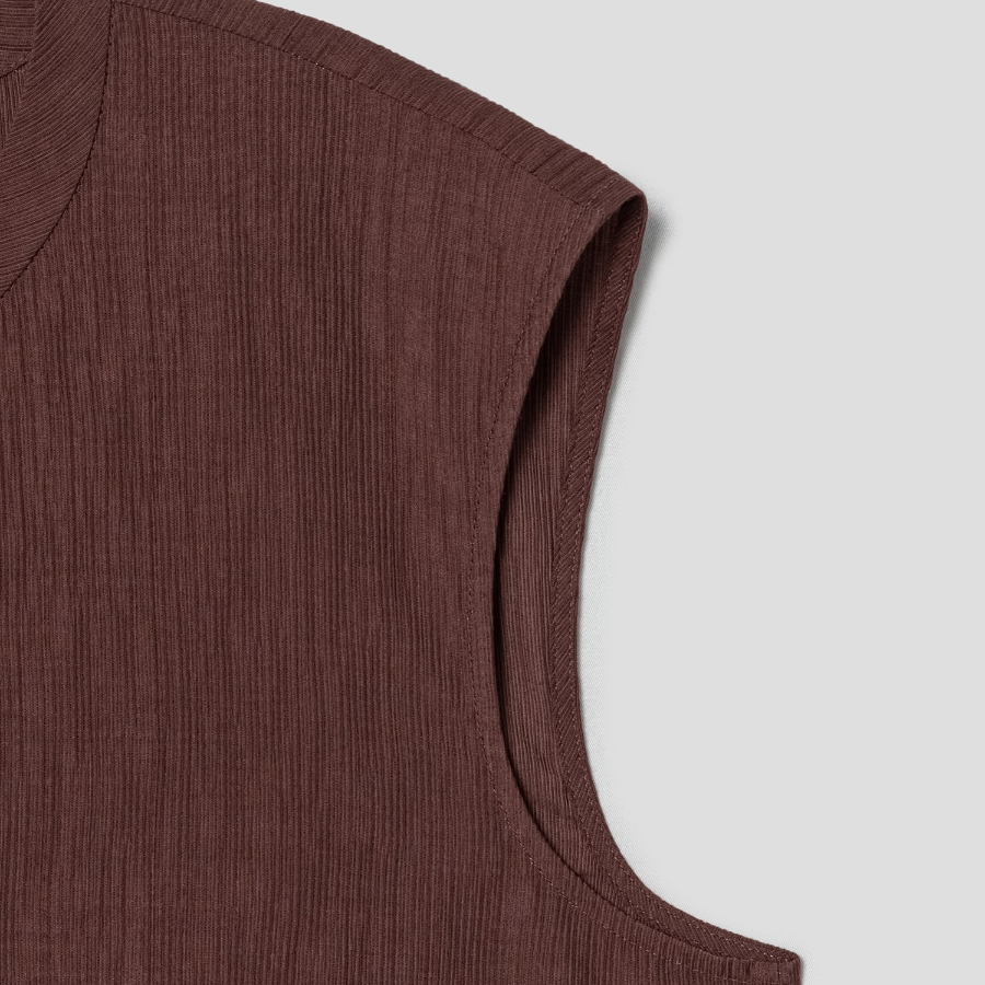 Theory Women Willow Crepe Sleeveless Henley Dress - Marron