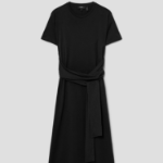 Theory Women Apex Cotton Tie Front Dress - Black