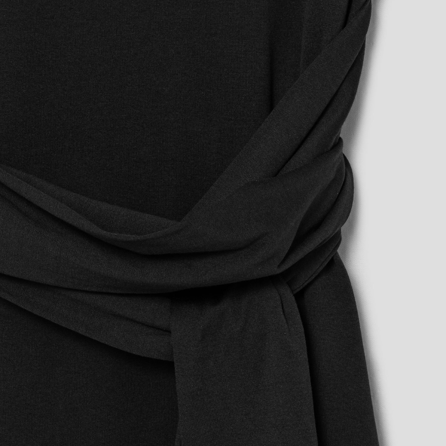 Theory Women Apex Cotton Tie Front Dress - Black