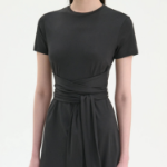 Theory Women Apex Cotton Tie Front Dress - Black