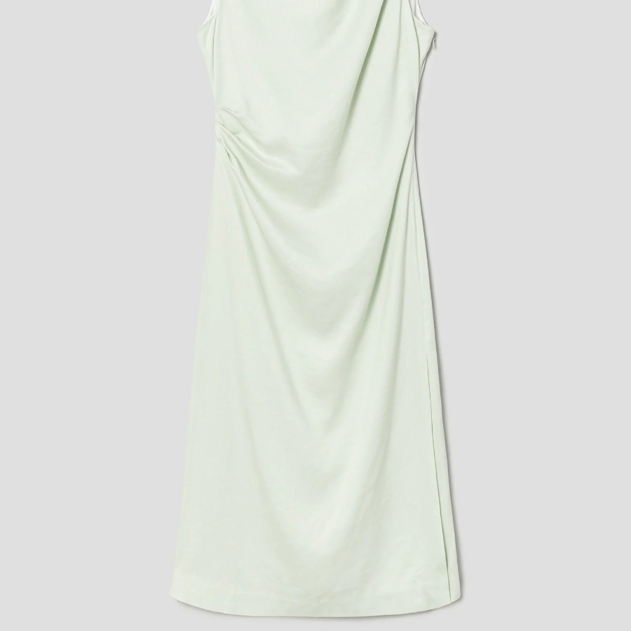 Theory Women Linen Viscose Shoulder Drape Dress - Aloe