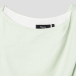 Theory Women Linen Viscose Shoulder Drape Dress - Aloe