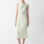 Theory Women Linen Viscose Shoulder Drape Dress - Aloe