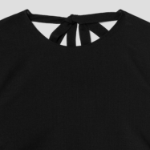 Theory Women Lightweight Wool Tier Tie Neck Dress - Black