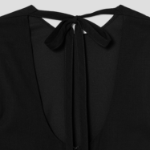 Theory Women Lightweight Wool Tier Tie Neck Dress - Black