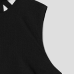 Theory Women Lightweight Wool Tier Tie Neck Dress - Black