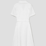 Theory Women White Crunch Slit Volume Dress - White