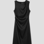 Theory Women Linen Viscose Shoulder Drape Dress - Black
