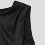 Theory Women Linen Viscose Shoulder Drape Dress - Black