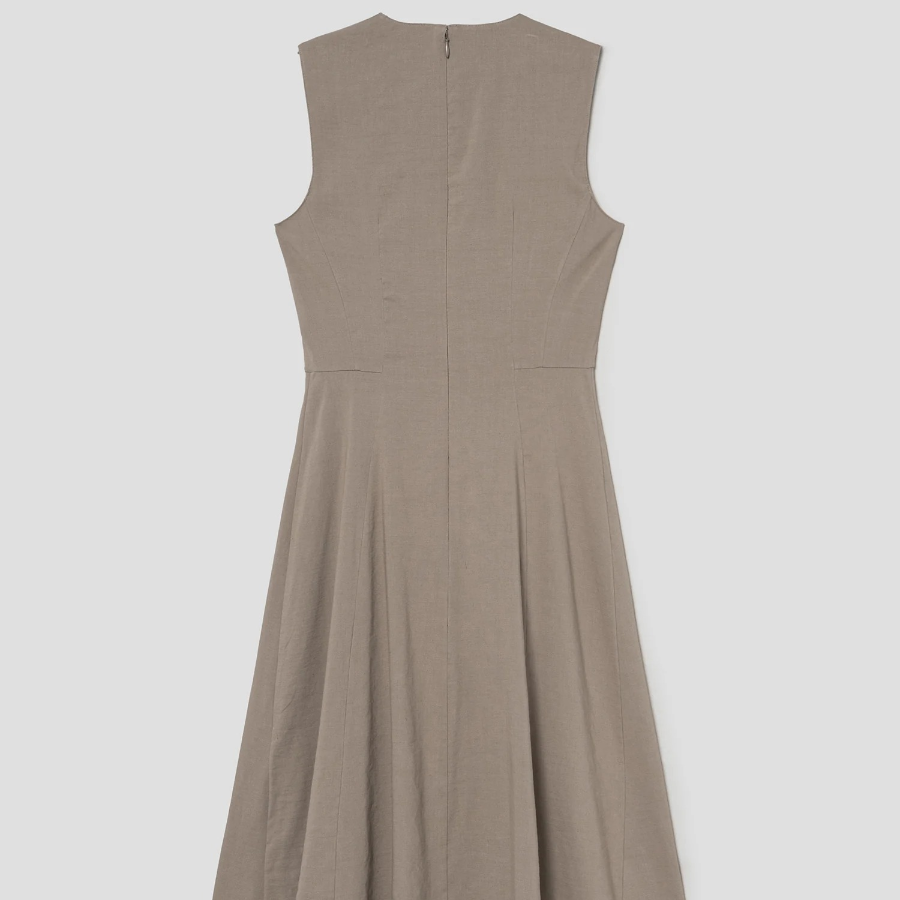 Theory Women Good Crunch Seam Crew Neck Dress - Soft Taupe