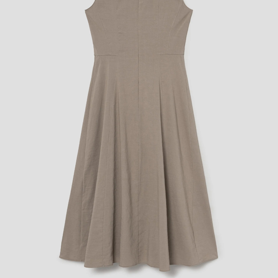 Theory Women Good Crunch Seam Crew Neck Dress - Soft Taupe