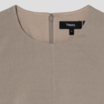 Theory Women Good Crunch Seam Crew Neck Dress - Soft Taupe