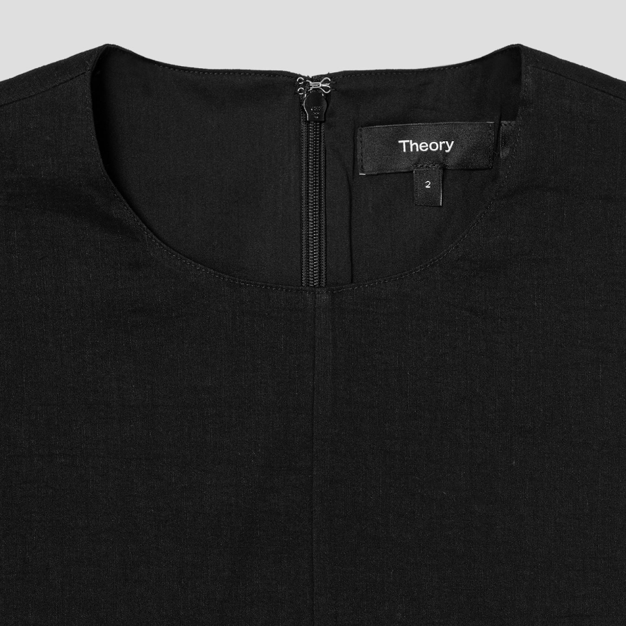 Theory Women Good Crunch Seam Crew Neck Dress - Black