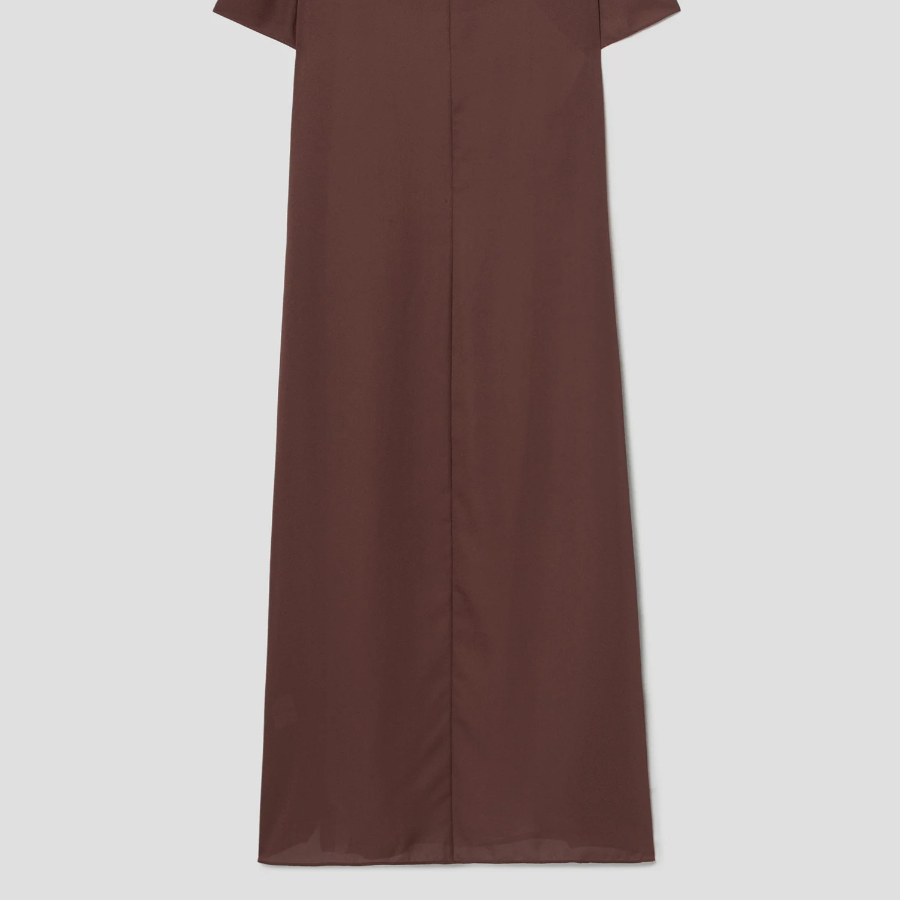 Theory Women Poly Georgette Maxi Dress - Marron