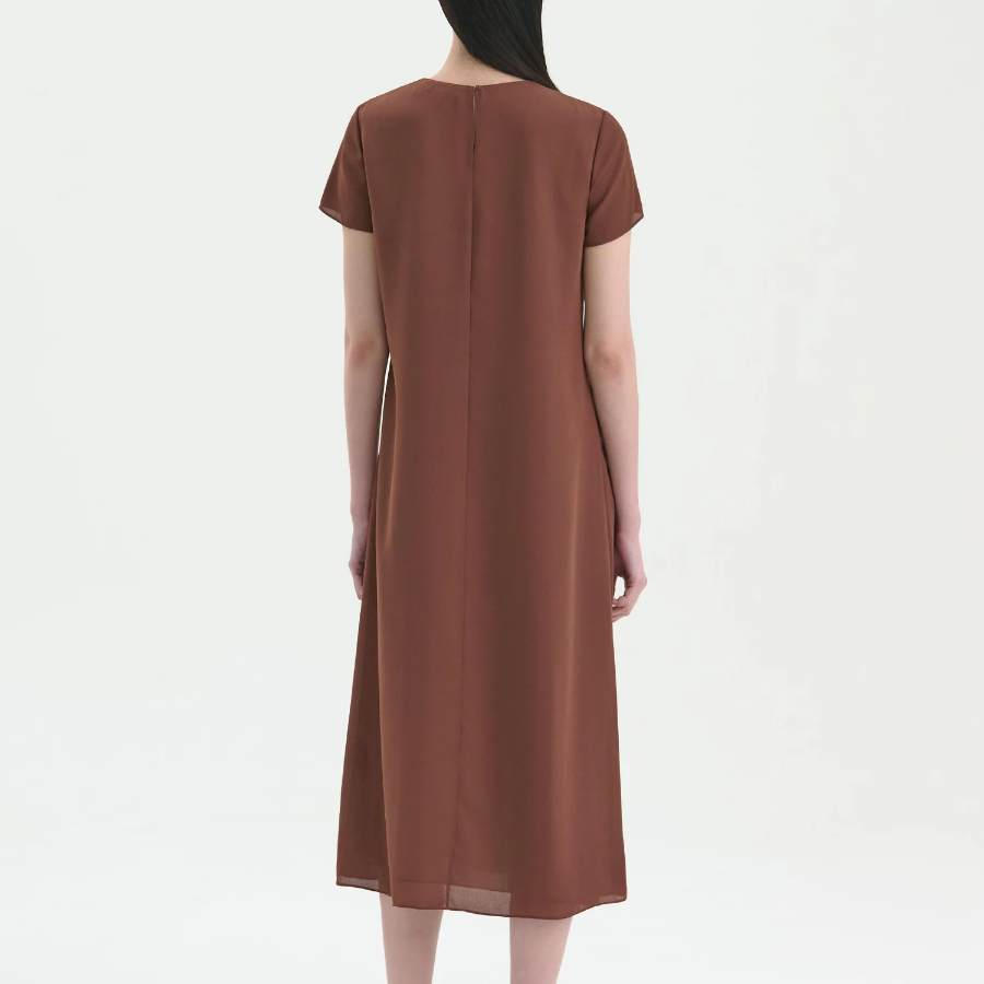 Theory Women Poly Georgette Maxi Dress - Marron