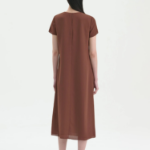 Theory Women Poly Georgette Maxi Dress - Marron