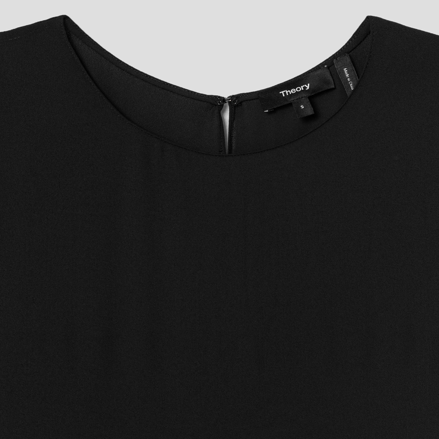 Theory Women Poly Georgette Maxi Dress - Black