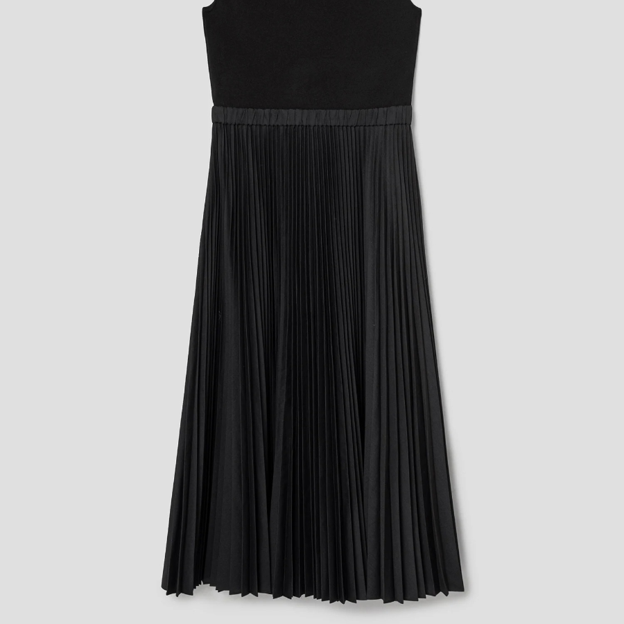 Theory Women Sleek Poplin Full Pleats Dress - Black
