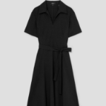 Theory Women Good Crunch Slit Volume Dress - Black