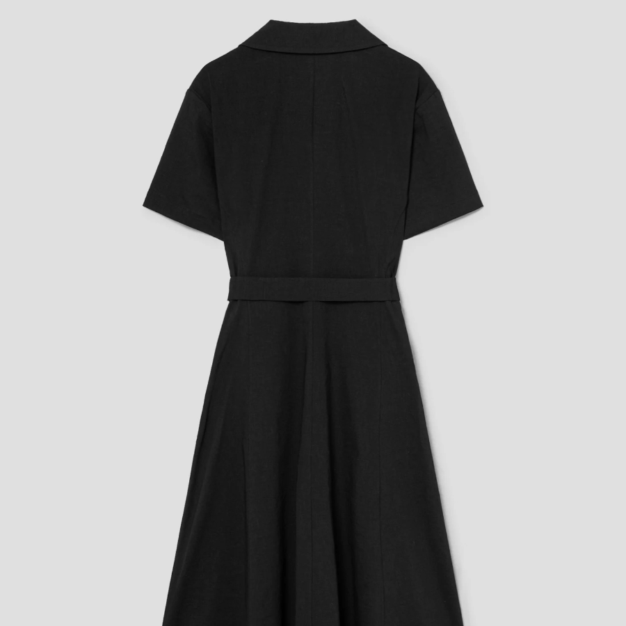 Theory Women Good Crunch Slit Volume Dress - Black