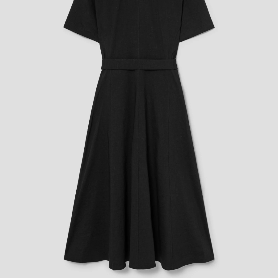 Theory Women Good Crunch Slit Volume Dress - Black