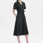 Theory Women Good Crunch Slit Volume Dress - Black