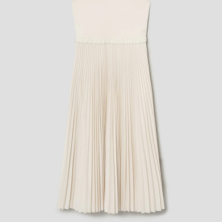 Theory Women Sleek Poplin Full Pleats Dress - White