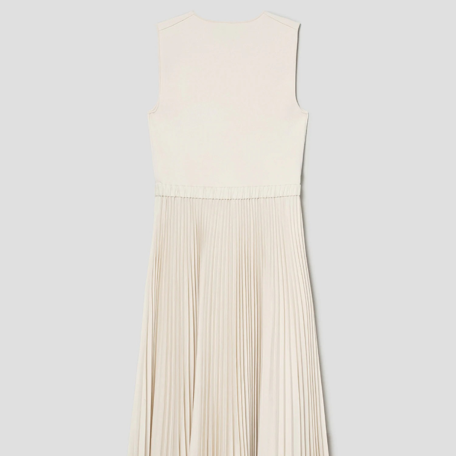 Theory Women Sleek Poplin Full Pleats Dress - White
