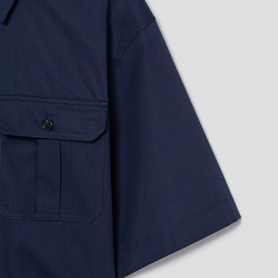 Theory Women Sleek Poplin Pleats Wrap Dress - Nocturne Navy