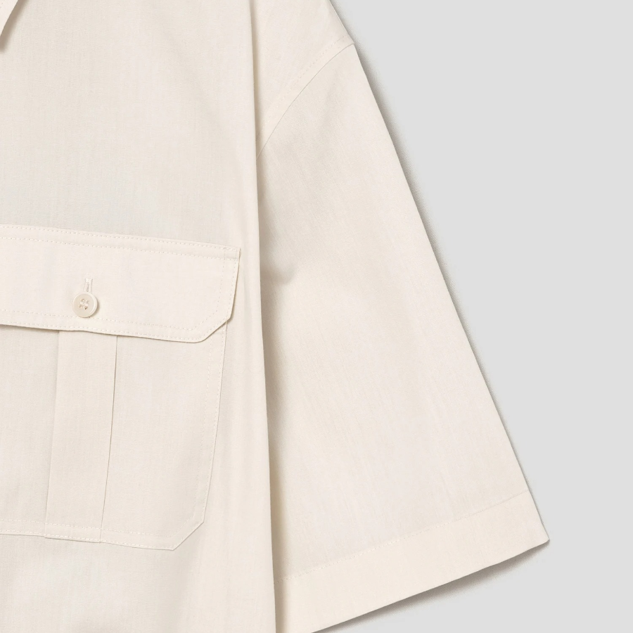 Theory Women Sleek Poplin Pleats Wrap Dress - Eggshell